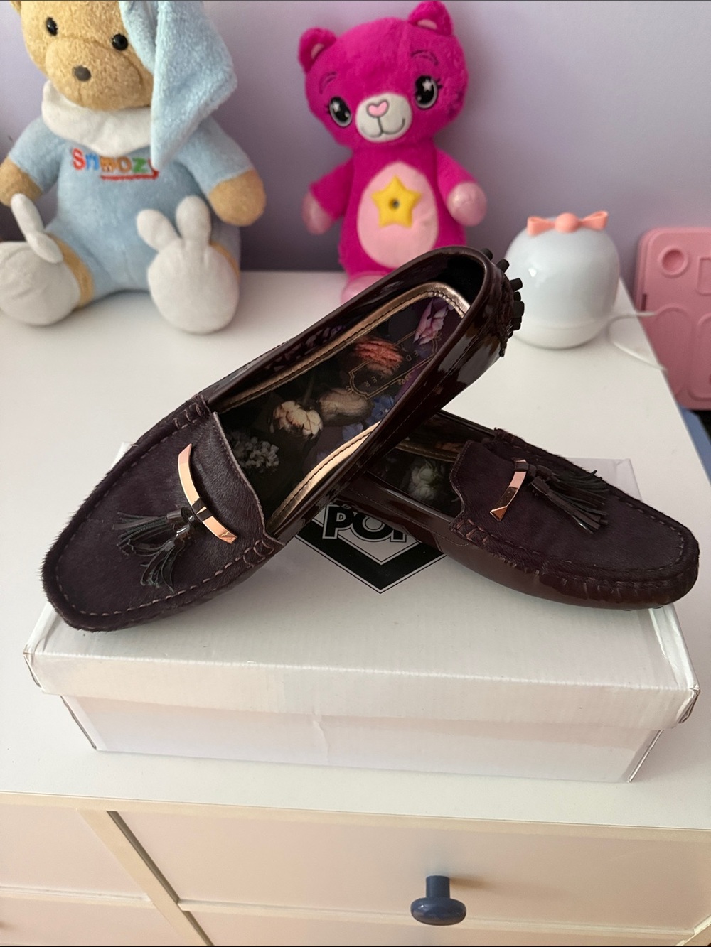 Ted Baker Dark Brown Suede Tassel Loafers